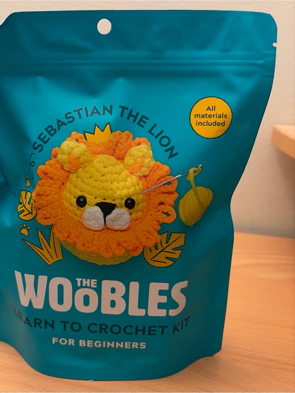 Sebastian the Lion Crochet Kit - Yellow/Orange
